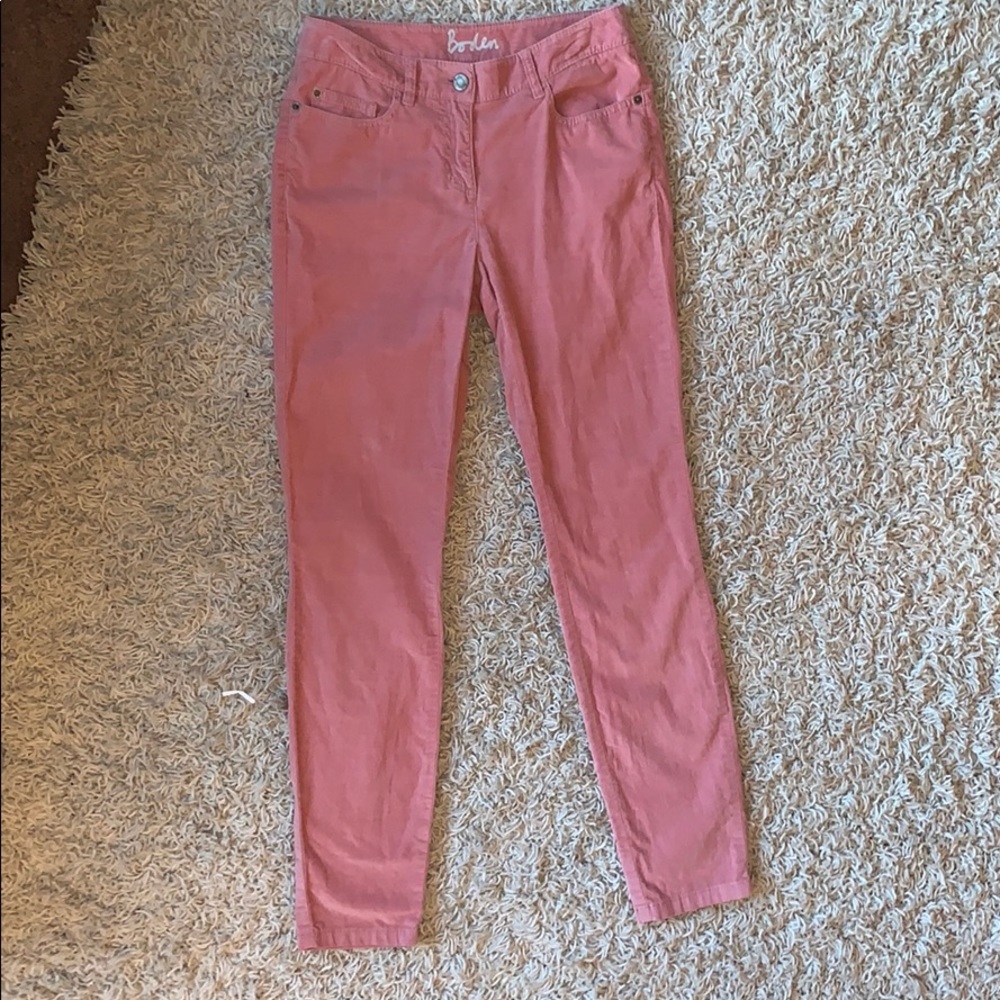 Boden Velour Mid Rose Skinny